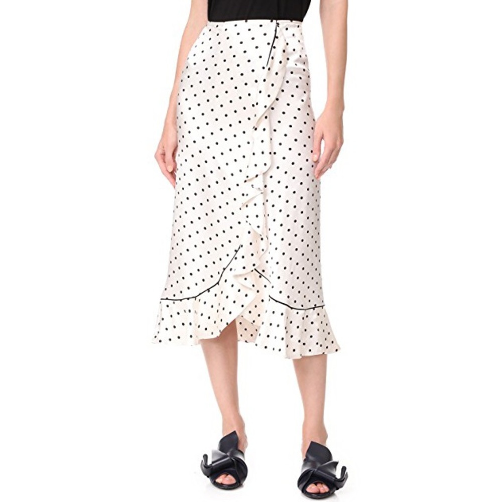 Ganni ruffle polka dot skirt Size 36
